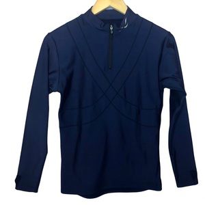 CW-X Compression 1/4 Zip Navy Blue Pullover, M